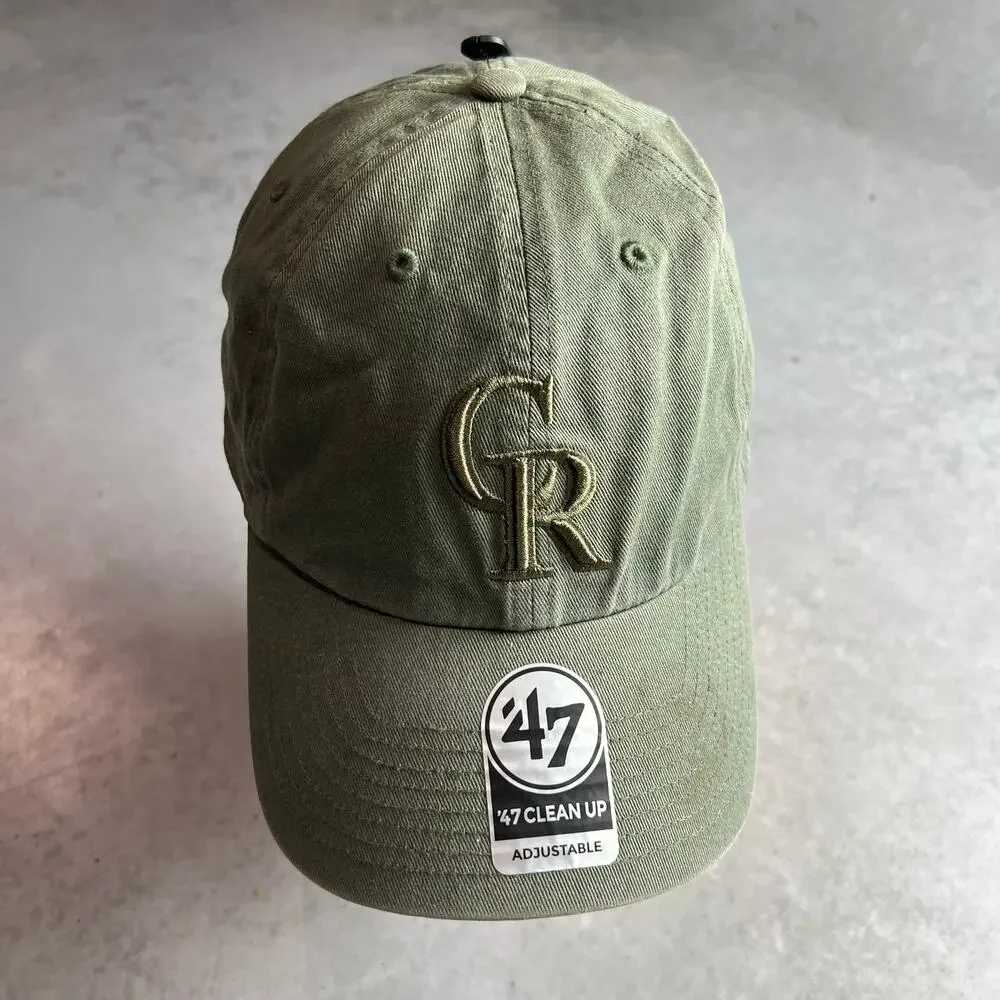 ‘47 Colorado Rockies Clean Up Adjustable Hat One Size Green